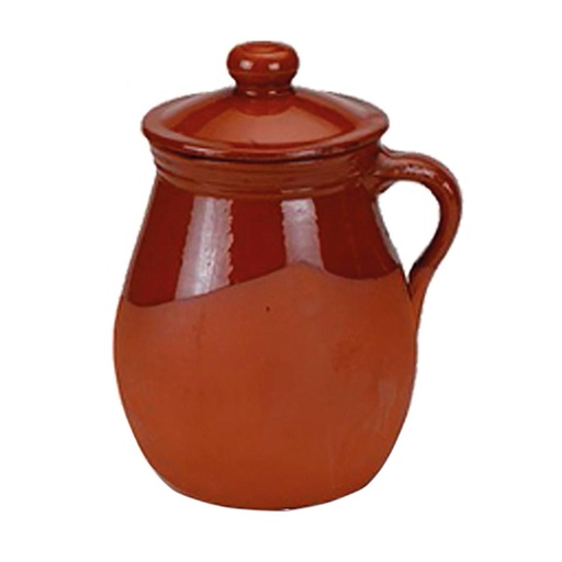 [0711954] Puchero 1 L Con Tapa Barro Profesional Raimundo
