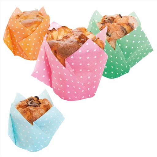 Muffin Cups "Tulip-Polka" 50 g/m2 Surtido Celulosa Paq-1000 uds. Garcia de Pou