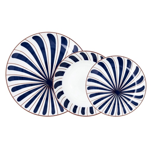 [0315458] Vajilla de Porcelana Bidasoa Oceanika: Elegancia y Resistencia en 18 Piezas