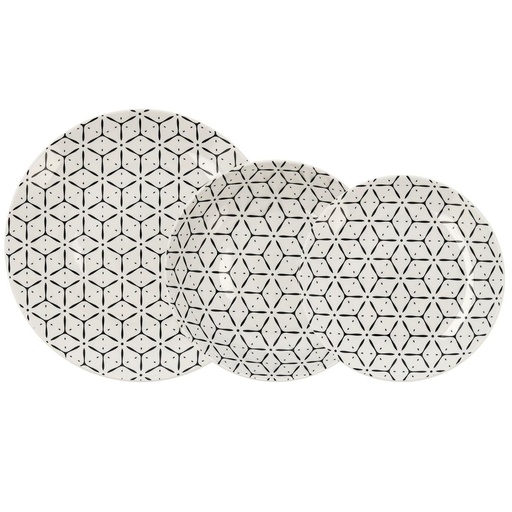 [0315459] Vajilla de Porcelana Bidasoa Creativa: Elegancia y Resistencia en 18 Piezas