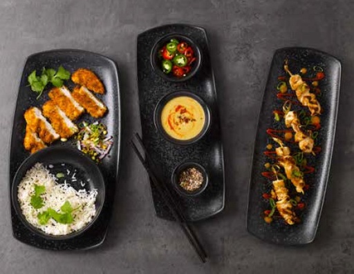 Fuente Rectangular Caldera Ash Black Churchill