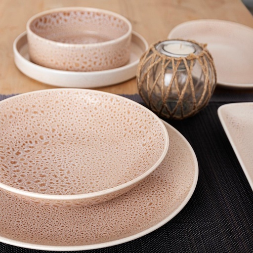 Plato Porcelana Reforzada Porous Ariane
