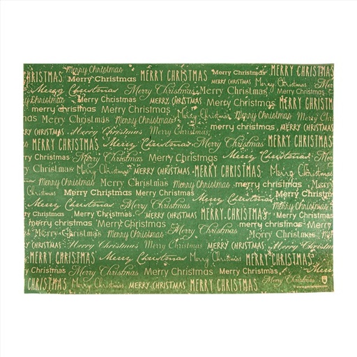 Mantelin 31x43 "Merry Christmas" Kraft Verjurado Paq-500 60 g/m2 Garcia de Pou