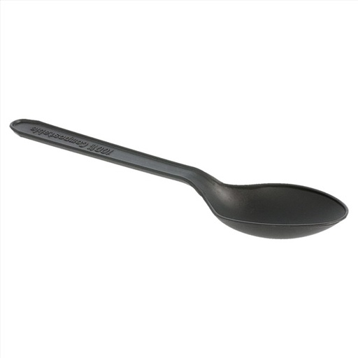 [0806789] Cucharilla 12,7 cm Negro CPLA Paq-100 Garcia de Pou