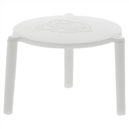 [2400193] Mesitas Pizza Ø4,5X3 Cms Blanco PP Paq-2000 Garcia de Pou