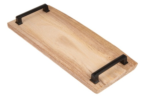 [1421298] Tabla Presentacion Rectangular Con Asas (35-45)x(20-24)x1,6 Natural Madera Paq-12 Uds. Garcia de Pou