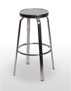 Taburete Aluminio Sin Respaldo Asiento Inox Repulsado