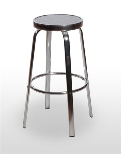 [1006105] Taburete Aluminio Sin Respaldo Asiento Inox Repulsado