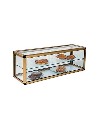 [1421303] Vitrina Expositora Neutra Doble Altura Cristal Recto