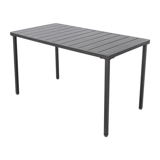 Mesa Rectangular 130x70 "Supra-Tek" PP Negro Garcia de Pou