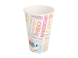 Vaso 360 Ml "Parole" Bebidas Frias Blanco Cartoncillo Paq-100 Garcia de Pou