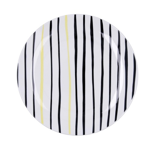 Plato Llano 26,5 Cms Porcelana ZigZag Arcoroc