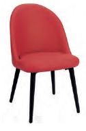 Silla Como Pie Acero Pintado Negro Tapizado P.U.