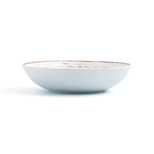 Plato Hondo Porcelana Tornado White Ariane