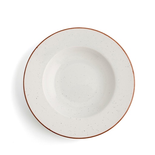 [0315541] Plato Hondo 26 Cms Porcelana Terra Arena Ariane