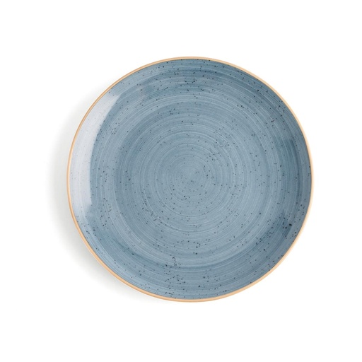 [0315544] Plato Llano 24 Cms Porcelana Terra Azul Ariane