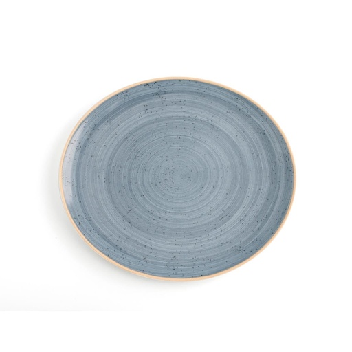 [0315546] Plato Combinado 30x27 Porcelana Terra Azul Ariane