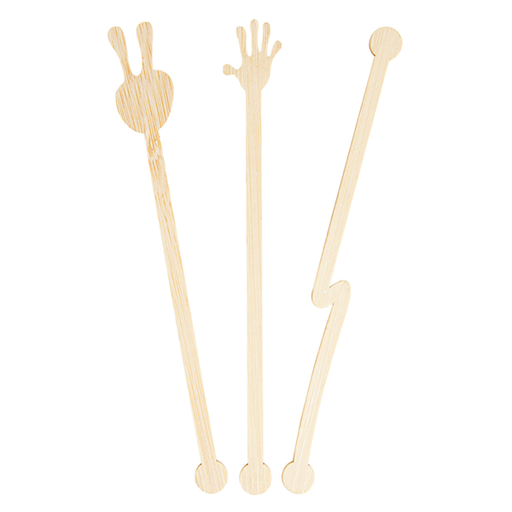 [1421365] Agitadores Surtidos 14 Cms Natural Bambu Paq-100 Garcia de Pou