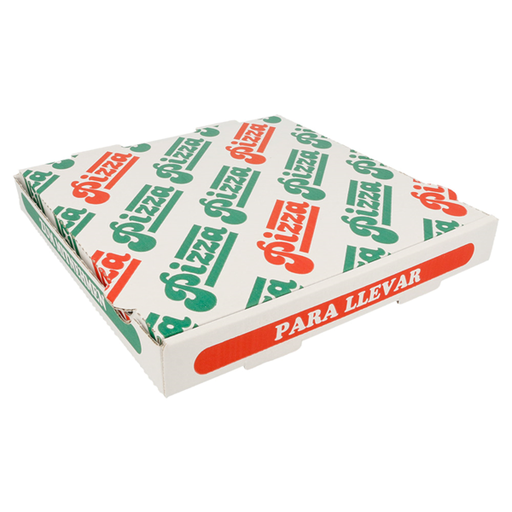 [1421392] Caja Pizza 40x40x3,5 Microcanal Blanco Carton Paq-100 Garcia de Pou