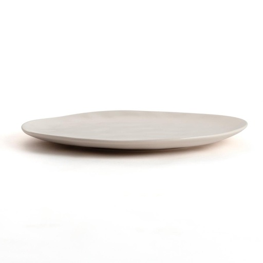 [9001552] Plato Llano 23 Cms Ceramico Cosmos Perla 23