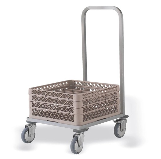 [9001580] Carro Porta-Cestas acero inoxidable con asa