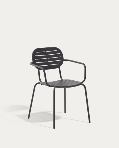 Silla apilable de exterior Brai con reposabrazos