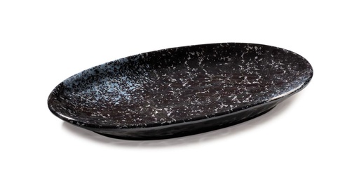 [9002266] Fuente Oval 35 x 15 cm melamina en negro moteado Pujadas