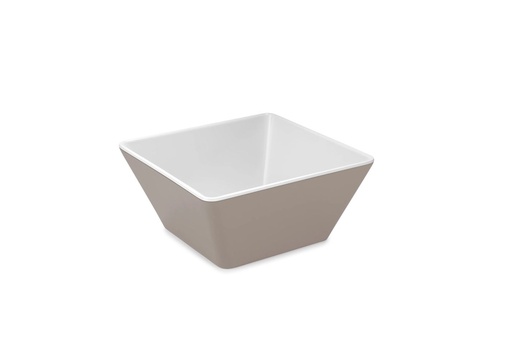 [9002393] Bol cuadrado de melamina gris bicolor de 18 x 18 cm Pujadas