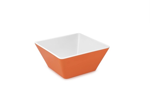 [9002394] Bol cuadrado de melamina naranja bicolor de 18 x 18 cm Pujadas