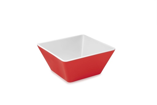 [9002395] Bol cuadrado de melamina roja bicolor de 18 x 18 cm Pujadas