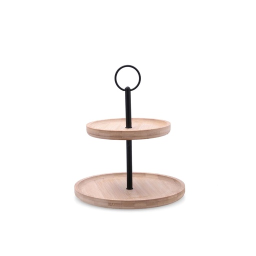 [9002768] Bandeja bambú 2 niveles 20+15x25 cm - Bidasoa