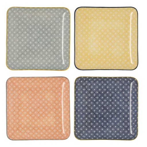 [9002900] Bandeja cuadrada surtida porcelana Pippa 21x21 cm - Quid