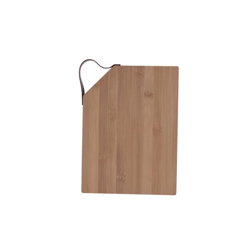[9002947] Tabla bambú y asa simil cuero Ozon 27x20 cm - Quid