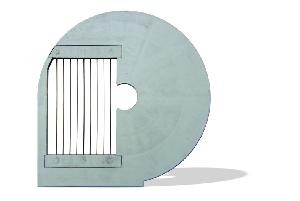 [9004570] Disco o rejilla de cortadora B6 Rejilla de fritas de 6 mm para CH60 y CHEF-300 · Irimar