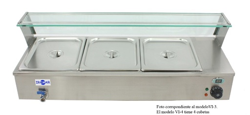 [9004699] Vitrina caliente Irimar VI-4 GN1/2 - 230V / 50Hz / 1
